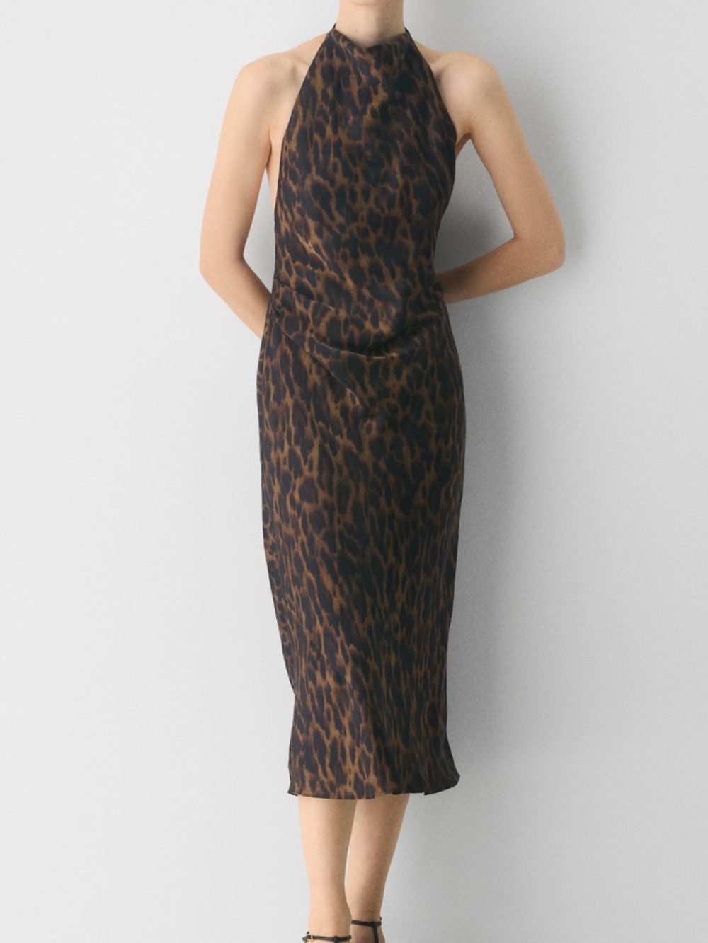 Aritzia Babaton Audience satin halter dress